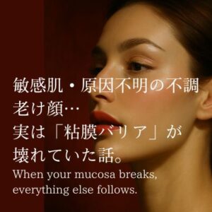 敏感肌・原因不明の不調 老け顔… 実は「粘膜バリア」が 壊れていた話。
