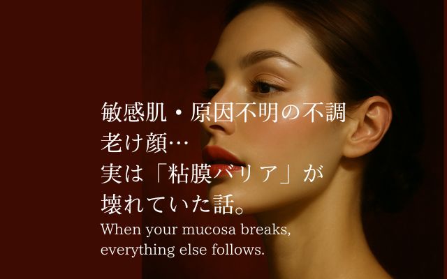 敏感肌・原因不明の不調 老け顔… 実は「粘膜バリア」が 壊れていた話。